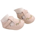 thumbnail image 6 of Fozruso Baby Sandals For Soft Sole Breathable Comfortable Casual Walking Shoes With Embroidery Design For Boys Girls 0 18 Months,Sizes 4 Toddlers 0-6 Months(Beige), 6 of 7