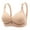 Khaki, variant on Women's Comfortable No Steel Ring Bra for Medium and Age Thin Support Soft Wireless Full Coverage Bras