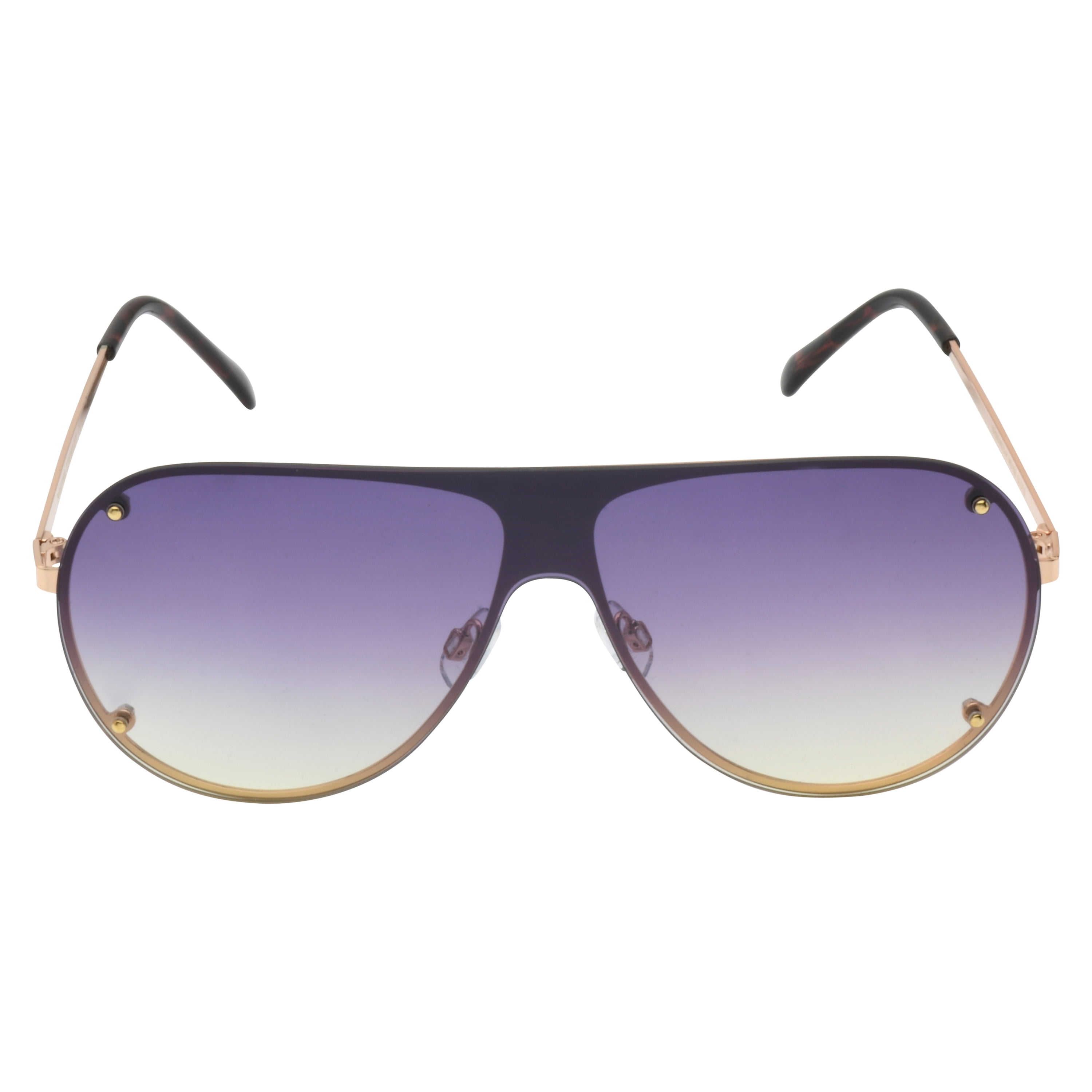 Martha Stewart Women's MS106 Metal UVA and UVB Protective Shield Aviator Fashion Sunglasses, 140mm