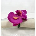 thumbnail image 7 of Fennco Styles Handmade Double Moth Orchid Decorative Napkin Rings, Set of 4 - Violet Flower Napkin Holders for Dining Table, Banquet, Wedding, Holiday Décor and Special Event, 7 of 7