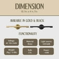thumbnail image 4 of ECCLESTON EFFECTS Daria Wall Lamp Gold Finish Contemporary Lighting Modern Elegance, 4 of 7