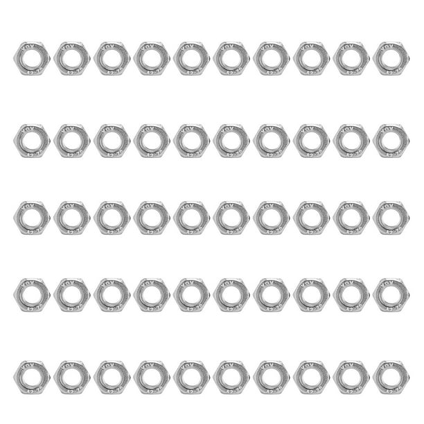Tuercas de rosca de Acero inoxidable Nikou 50 piezas hexagonales A2‑70 Kit surtido
