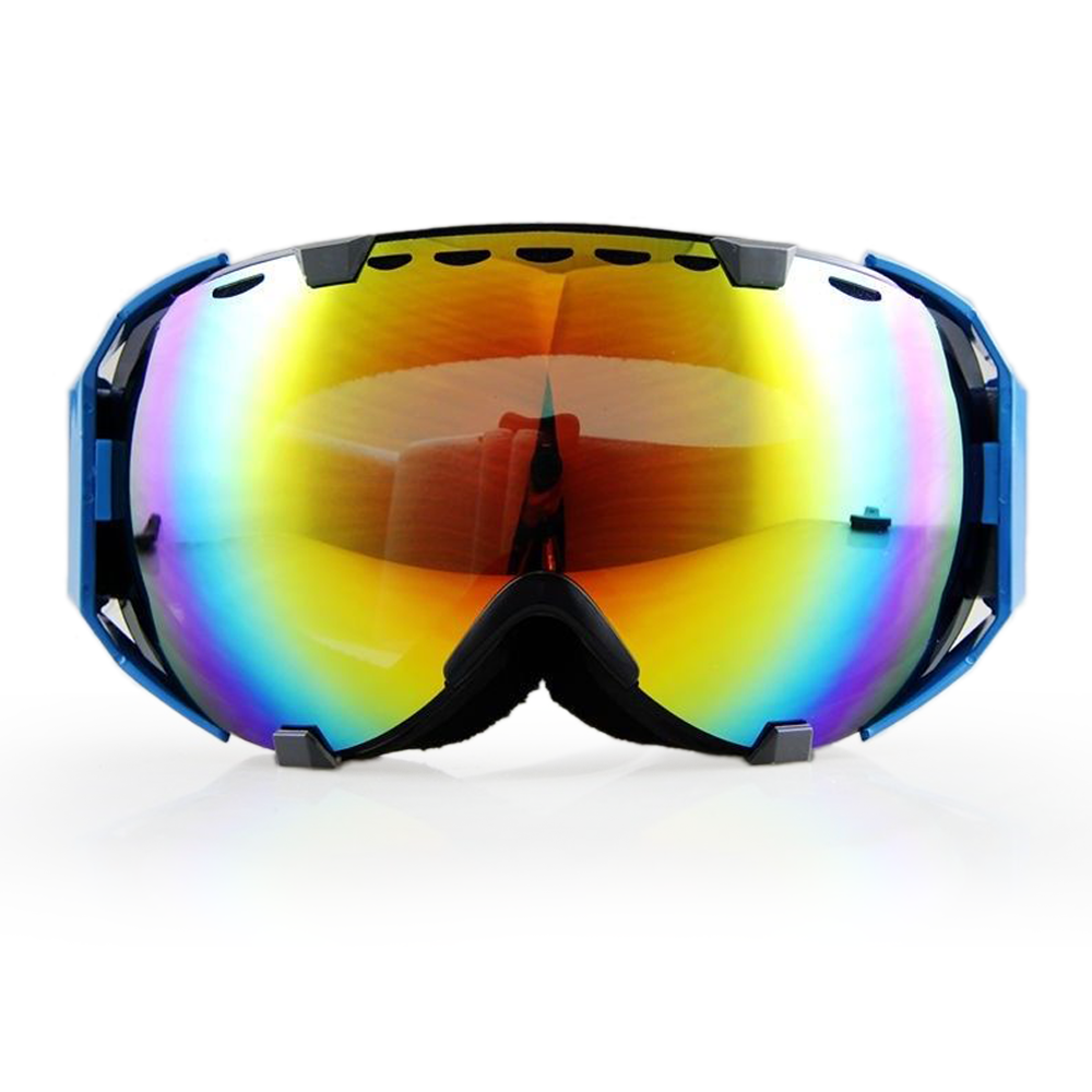 Ediors Windproof Snowmobile Ski Snow Goggles Eyewear Anti Fog Double Lens All Mountain UV Protection (105-10, Revo... by Ediors