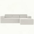 thumbnail image 2 of 109" Modern Teddy Fabric L-Shaped Sectional Sofa for Living Room, No Assembly Needed, 2 of 12
