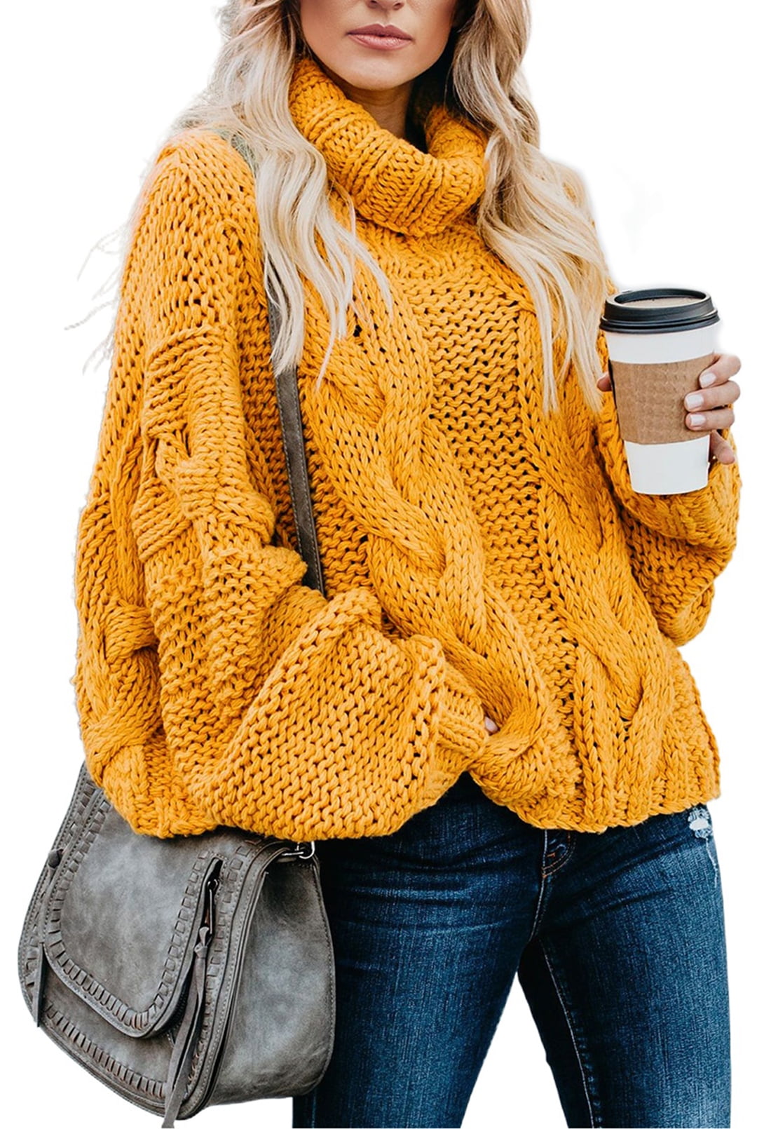 Sidefeel Women's Fashion Cable Knit 