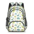 thumbnail image 2 of Light Green Dinosaurs Volcanoes Pattern Cute School Backpack Bag with Padded Back and Adjustable Shoulder Straps 16.9 X 12.6 X 5.9 Inches, 2 of 5