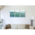 thumbnail image 4 of Turquoise Blue Canvas Wall Art 3 pieces Hand Painted Lake Artwork, 4 of 6