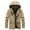 Khaki Winter Hooded Jacket, variant on Men's Winter Hooded Jacket Thick Warm Fleece Lined Cotton Military Jacket Outdoor Coat Khaki M