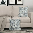 thumbnail image 3 of Blue Floral Pillow Covers 18x18 Set of 2 Vintage Rustic Old Style Cute Small Flower Blue Cream Print Decorative Outdoor Pillowcases Farmhouse Throw Cushion Case Decor for Couch Sofa Bed, 3 of 6