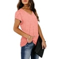 thumbnail image 4 of Camisetas casuales de manga de pétalo de verano con cuello en V para mujer Zhivalor WRMH-1249-4, 4 of 5
