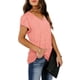 thumbnail image 4 of Camisetas casuales de verano con cuello en V y mangas de pétalos para mujer, 4 of 5