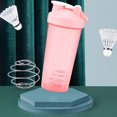 thumbnail image 4 of Coctelera de proteínas, botella de agua con báscula, a prueba de fugas, taza mezcladora para gimnasio, rosa, rojo y rojo, 4 of 7
