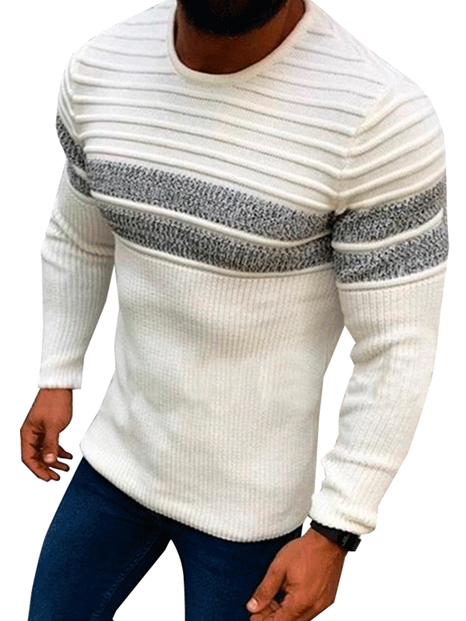 Woolen Velvet Men's Casual Colourblock 