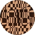 thumbnail image 1 of Ahgly Company Machine Washable Indoor Round Abstract Night Red Area Rugs, 4' Round, 1 of 7