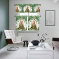 thumbnail image 5 of Cartoon Small Squirrels Kitchen Curtains Valances and Tiers Set of 3 Watercolor Forest Animal Acorn Green Tree Tier Curtains and Valance with Rod Pocket for Small Windows, 27.5"x24", 5 of 9