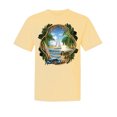 thumbnail image 1 of Wild Bobby, Enjoy Life Vintage Beach Surf Sailboat, Garment-Dyed Washed Look Short Sleeve Tees, Banana, 2XL, 1 of 3