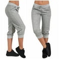 thumbnail image 2 of Henpk New Arrivals 2024 Now Trending 2024 Yoga Pants For Women Leggings For Women Tummy Control Workout Leggings Yoga Drawcord Fashion Capris Casual Cropped Leg Pants Gray L, 2 of 3