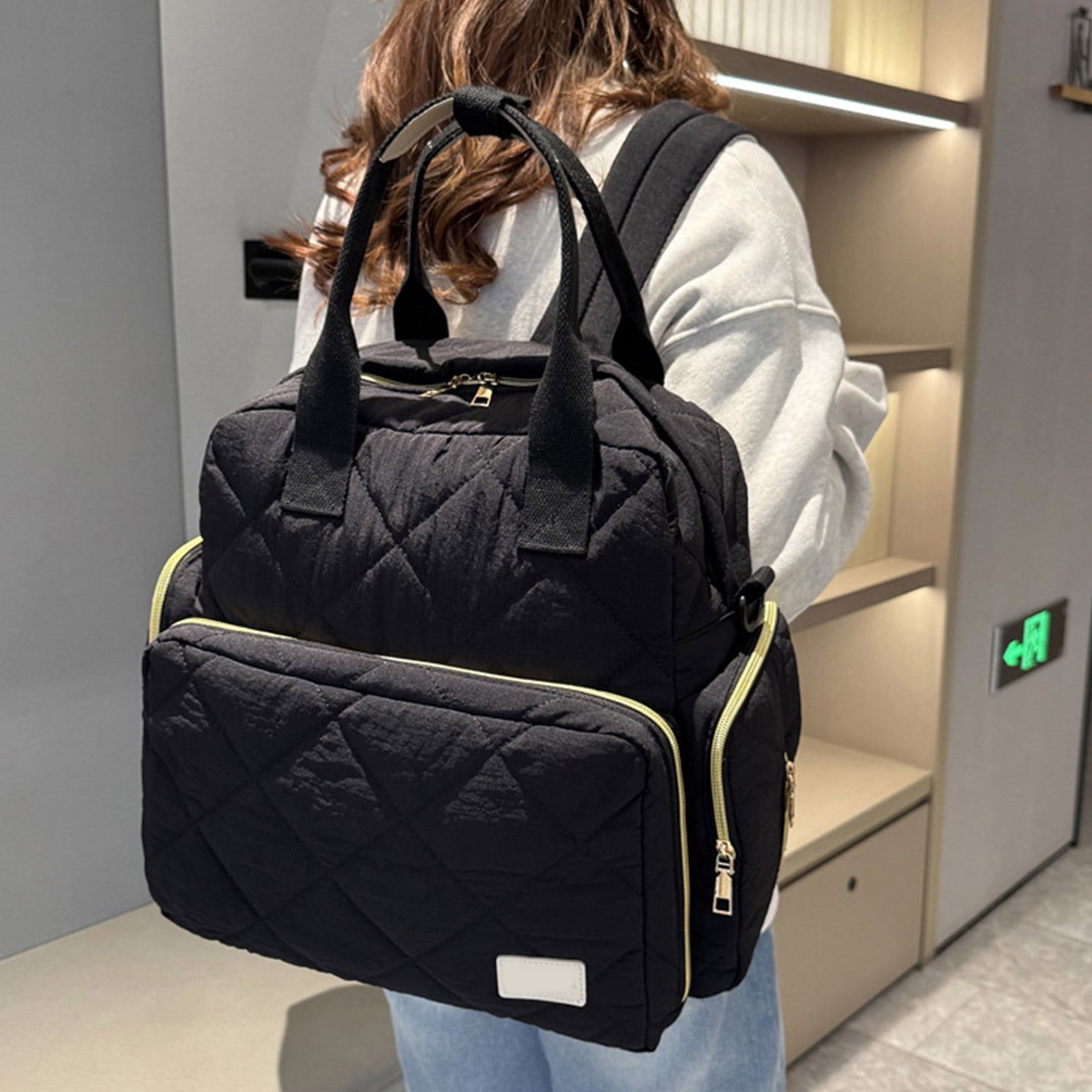 Diaper Bag Backpack Handbag Mom Bag Multi Compartment Travel Bag for Women Splashproof Large Capacity Shoulder Bags
