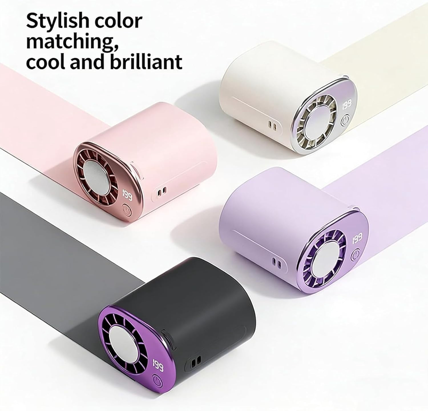 2026 Car Clip On Air Conditioner Fan with LED Display, 360° Rotation & 199 Speeds Adjustable, USB Rechargeable Personal Cooling Fan with 16℃ Semi-Cooling and Detachable Wide Clamp (Gray)