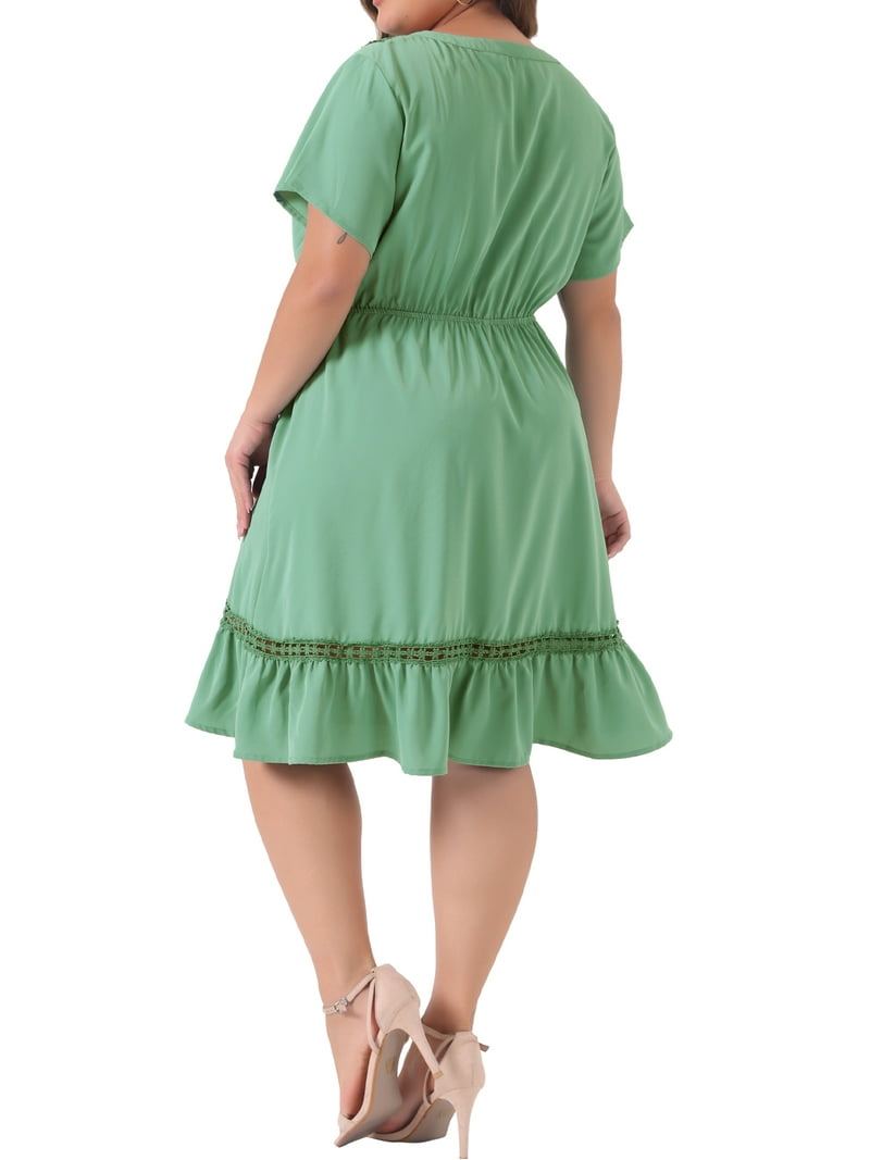 light green dress plus size Plus Size Basic Tank Rib Dress