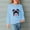 Light Blue, variant on Cethrio Long Sleeve Tops for Girls, Casual Printed Crewneck Pullover Shirts Light Blue Size 3-4 T