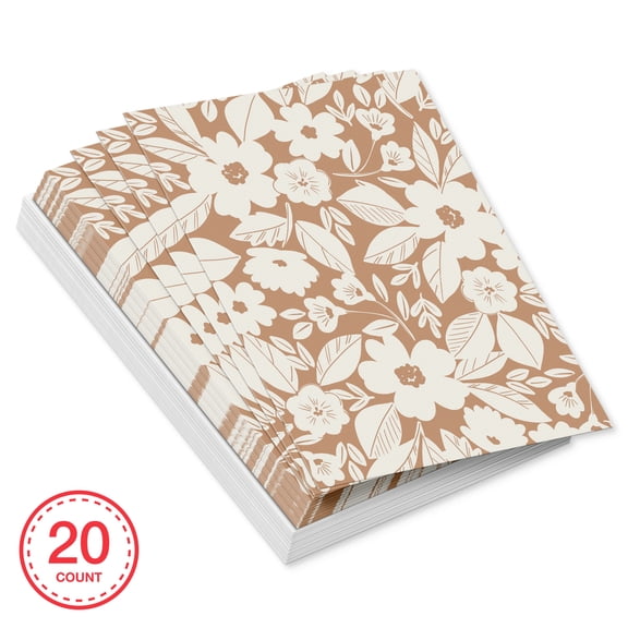 American Greetings 20-Count Floral Blank Cards, Includes Envelopes