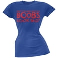 thumbnail image 1 of Instant Breast Enlargment Royal Blue Juniors Soft T-Shirt, 1 of 1