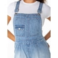 thumbnail image 3 of Celebrity Pink Women's Drapey Denim Dolphin Hem Shortalls, Sizes XS-XXXL, 3 of 6