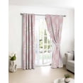 thumbnail image 3 of Pink Daisy Blackout Curtains for Bedroom/Living Room, Thermal Insulated Kitchen Curtains, Spring Floral Elegant Pastoral Botanical Grommet Darkening Window Treatment Drapes 42"x84"x2, 3 of 8