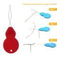 thumbnail image 4 of EIGTHTAIL 50 Pcs Needle Threader Practical Cucurbit Wire Loop Needle Threaders with Storage Box for Home Shop Sewing DIY (Random Color), 4 of 4