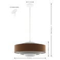 thumbnail image 3 of SAFAVIEH Collelo LED Brown Fabric Pendant Light with Brown Linen Shade, 3 of 8