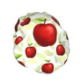 thumbnail image 2 of Kdxio Fruit Apples Print Shower Cap for Women,Elastic and Reusable,Double Waterproof Layers Bathing Hat, 2 of 9