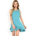 thumbnail image 7 of Women's Sleeveless Ruffle Hem Textured Shift Dress- Green,Large, 7 of 7