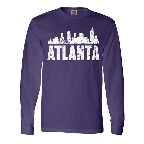 Inktastic Atlanta Skyline Grunge Long Sleeve T-Shirt