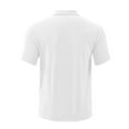 thumbnail image 6 of Men's Knit Polo Shirts Short Sleeve Zipper Vintage Collarless Golf Shirt Slim Fit Top, 6 of 9