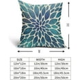 thumbnail image 4 of Navy Blue Teal Dahlia Pillow Covers 16X16 Inch Spring Summer Floral Couch Pillow Cases Modern Abstract Throw Pillows Set of 2 Home Decor for Living Room Bedroom Couch Bed Sofa Outdoor, 4 of 6