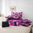 thumbnail image 6 of jejeloiu Southwestern Aztec Geometric 7-Piece Twin Bedding Sets,Boho Exotic Style Bedding Comforter Set,Pink Black Sheet Sets For Men Women,Super Cozy Room Decor Reversible, 6 of 8