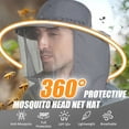 thumbnail image 2 of HOMEYA Mosquito Head Net Hat,UPF 50+ Sun Protection Wide Brim Sun Hats with Neck Flap,Bug Net for Head Beekeeping Hiking Men & Women, 2 of 10