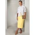 thumbnail image 2 of Jessica London Women's Plus Size Classic Cotton Denim Midi Skirt Pockets Long Jean Skirt, 2 of 3