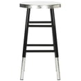 thumbnail image 7 of SAFAVIEH Kenzie Iron Silver Dipped 24" Counterstool, Black, 7 of 7