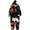 thumbnail image 5 of HNMKIU Halloween Family Matching Pajama Sets Parent Child Cosplay Romper With Hood Zipper Cute Cartoon Print Piece Jumpsuit For Boys Girls Toddlers, 5 of 6
