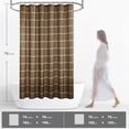 thumbnail image 5 of Deconovo Original Design Fabric Shower Curtain, Brown, 72W x 72L Inch, Waterproof Easy to Clean Bathroom Curtain, 5 of 6