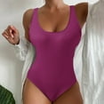 thumbnail image 2 of MSJUHEG Halter Swimwear,Push Up Swimsuits for Women,Ribbed One Piece Swimsuits for Women,Cross Back,Womens One Piece Swimsuits,Swimwear Monokinis,Plus Size Swimsuit for Women Hot Pink L, 2 of 3