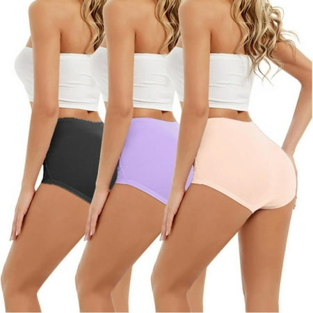 

3 Pack Women s High Waisted Panties Soft Full Coverage Tummy Control Stretch Briefs