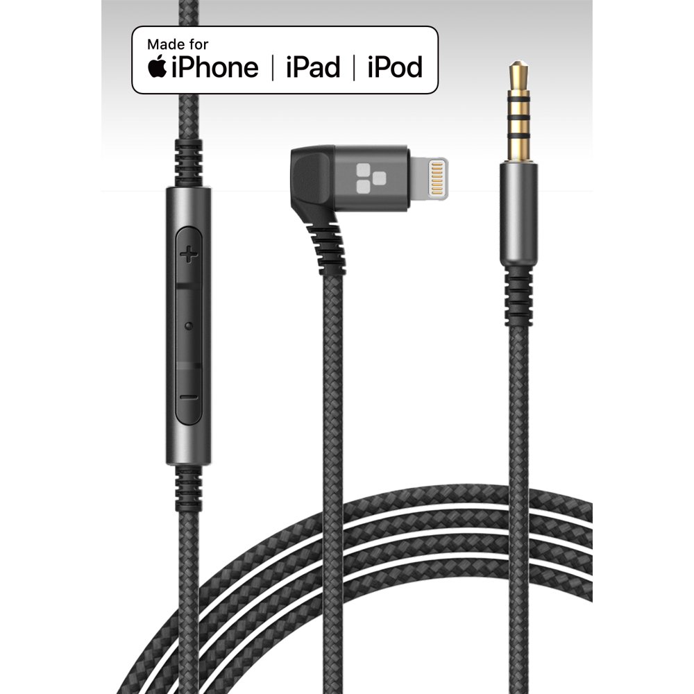 (Apple MFi Certified) Replacement Headphone Cable with iPhone Lightning