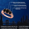 thumbnail image 2 of Gem Stone King 18K Rose Gold Plated Silver Black Onyx Filigree Style 3 Stone Ring for Women (2.40 Cttw, Oval 8X6MM and 6X4MM, Size 8), 2 of 6