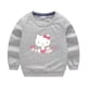 thumbnail image 5 of Jersey informal de algodón puro de nuevo estilo para niños de Hello Kitty, suéter de cuello redondo con estampado bonito para niños y niñas, Top para niños, 5 of 5