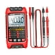 thumbnail image 2 of Multímetro digital de alta precisión, probador de voltímetro con linterna, funda protectora de silicona, voltímetro amperímetro para propietarios de Rojo, 2 of 8