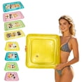 thumbnail image 6 of Kiddiway Transparent Floating Cup Holder Pool - Inflatable PVC Tray Ice Bar, Party Float Drinks Stable Base, Summer Pool Accessory,Green, 6 of 7