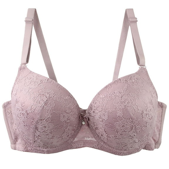 Women's Push Up Lace Bra Underwire Lifting Full Coverage Bras Support Sexy Everyday Bra Plus Size for Large Bust with Adjustable Strap